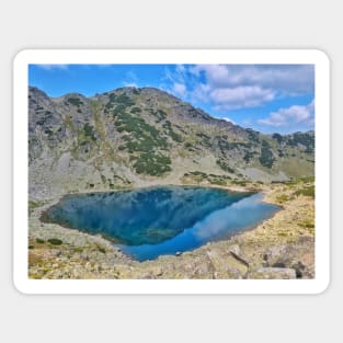 Summer Mountain Lake Reflection Sticker